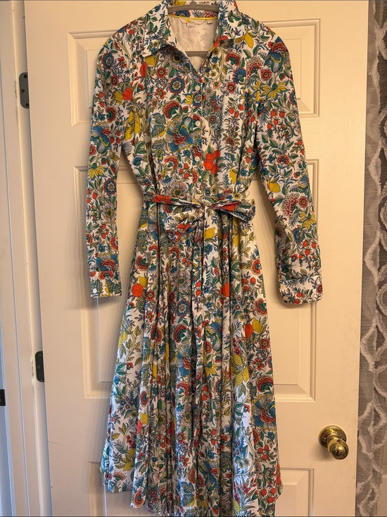 Boden Dresses & Skirts - Fabulous Boden Midi Kitty Shirt Dress with Long Sleeves and Tie Waist